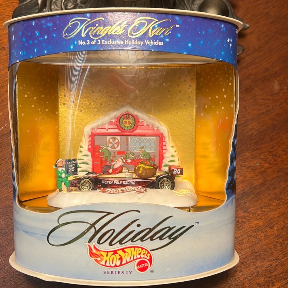 HotWheels Krinkle’s Kart Holiday collector car .North pole  Racing